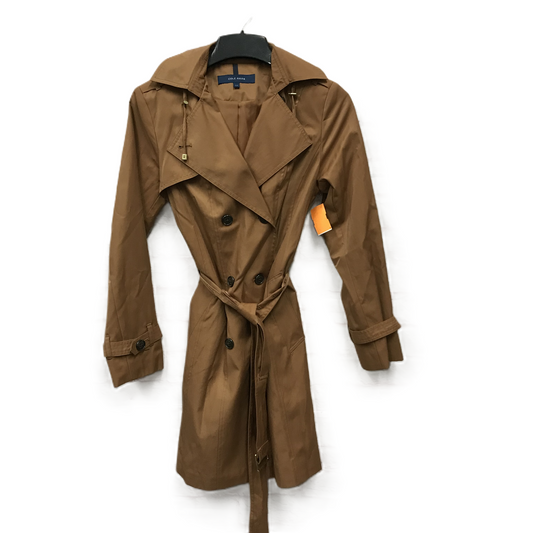 Brown Coat Trench Coat By Cole-haan, Size: S