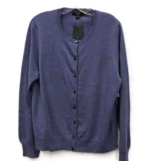 Blue Sweater Cardigan Cashmere By Ann Taylor, Size: Xxl