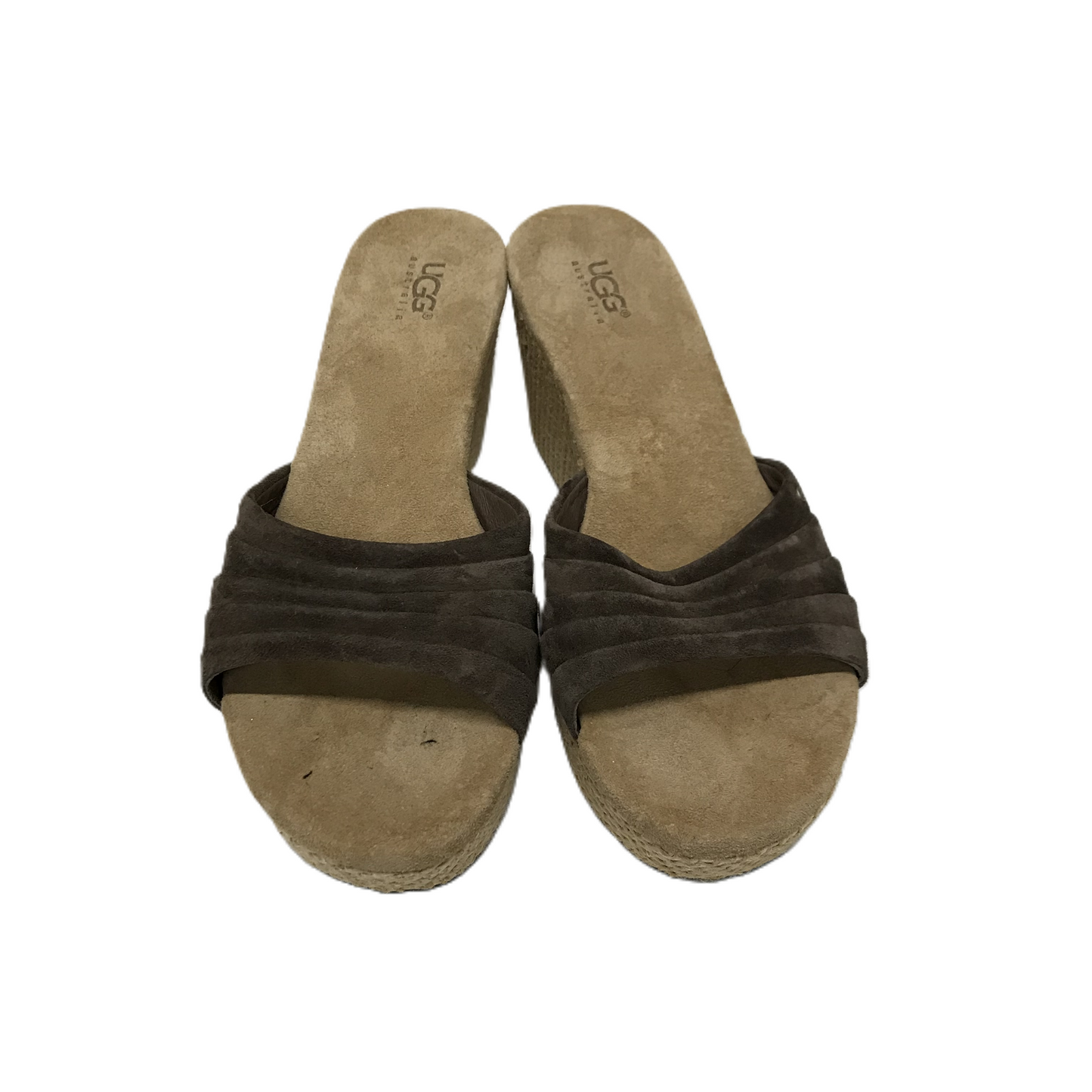 Brown Sandals Heels Wedge By Ugg, Size: 9