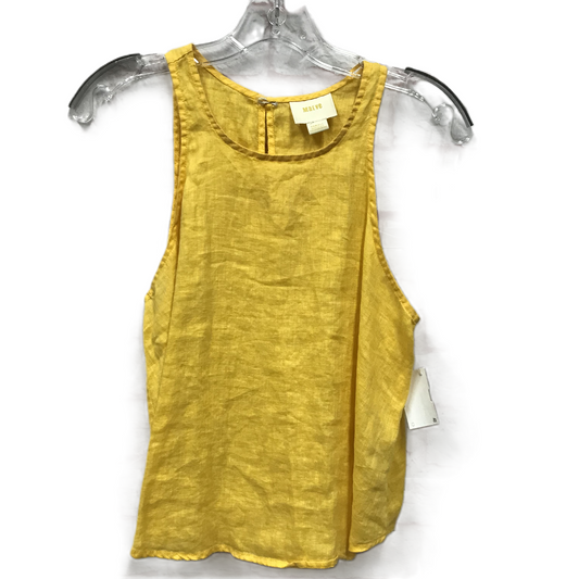 Yellow Top Sleeveless By Maeve, Size: Xs