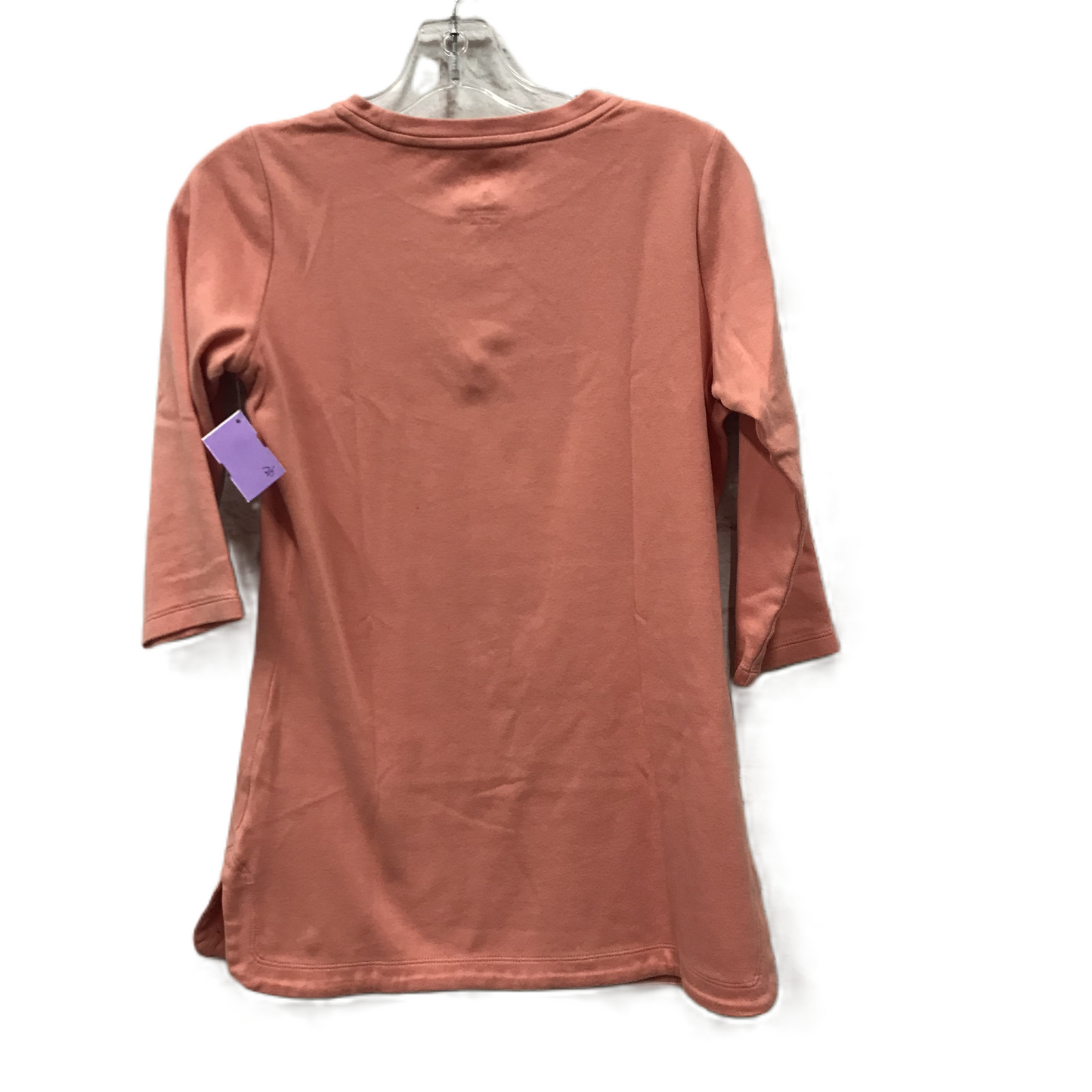 Orange Top Long Sleeve Basic By Isaac Mizrahi Live Qvc, Size: Xxs