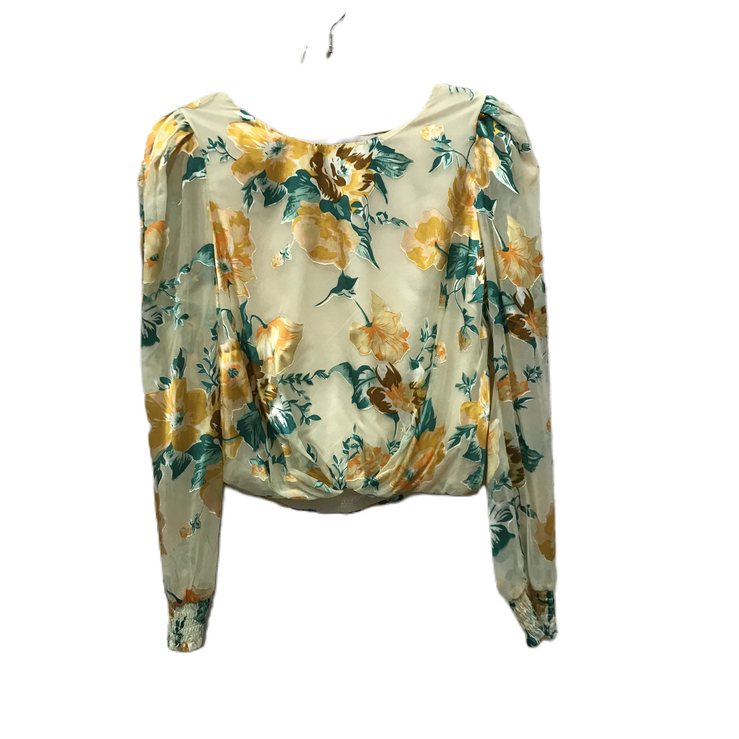 Yellow Top Long Sleeve By Astr, Size: S