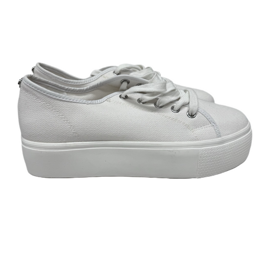 White Shoes Sneakers By Steve Madden, Size: 8.5
