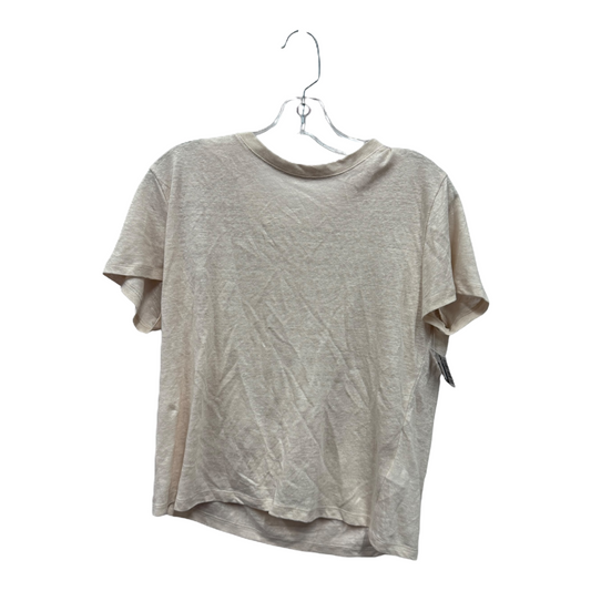 Tan Top Short Sleeve Basic By J. Crew, Size: S