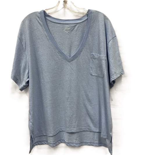 Blue Top Short Sleeve Basic By J. Crew, Size: Xl