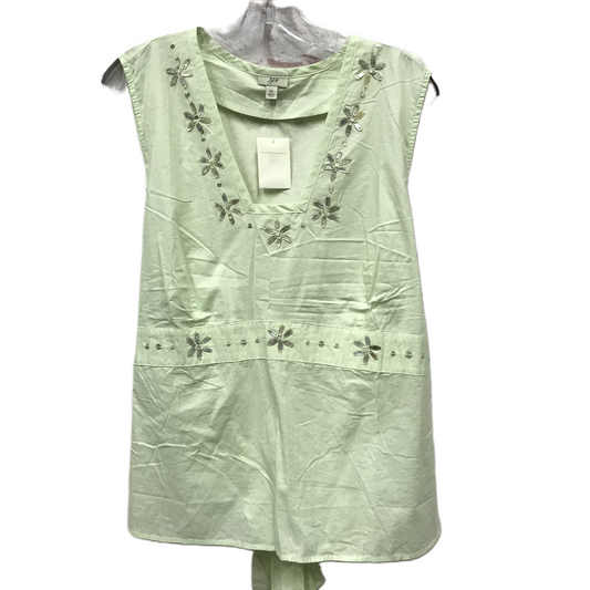 Green Top Sleeveless By J. Jill, Size: Xl