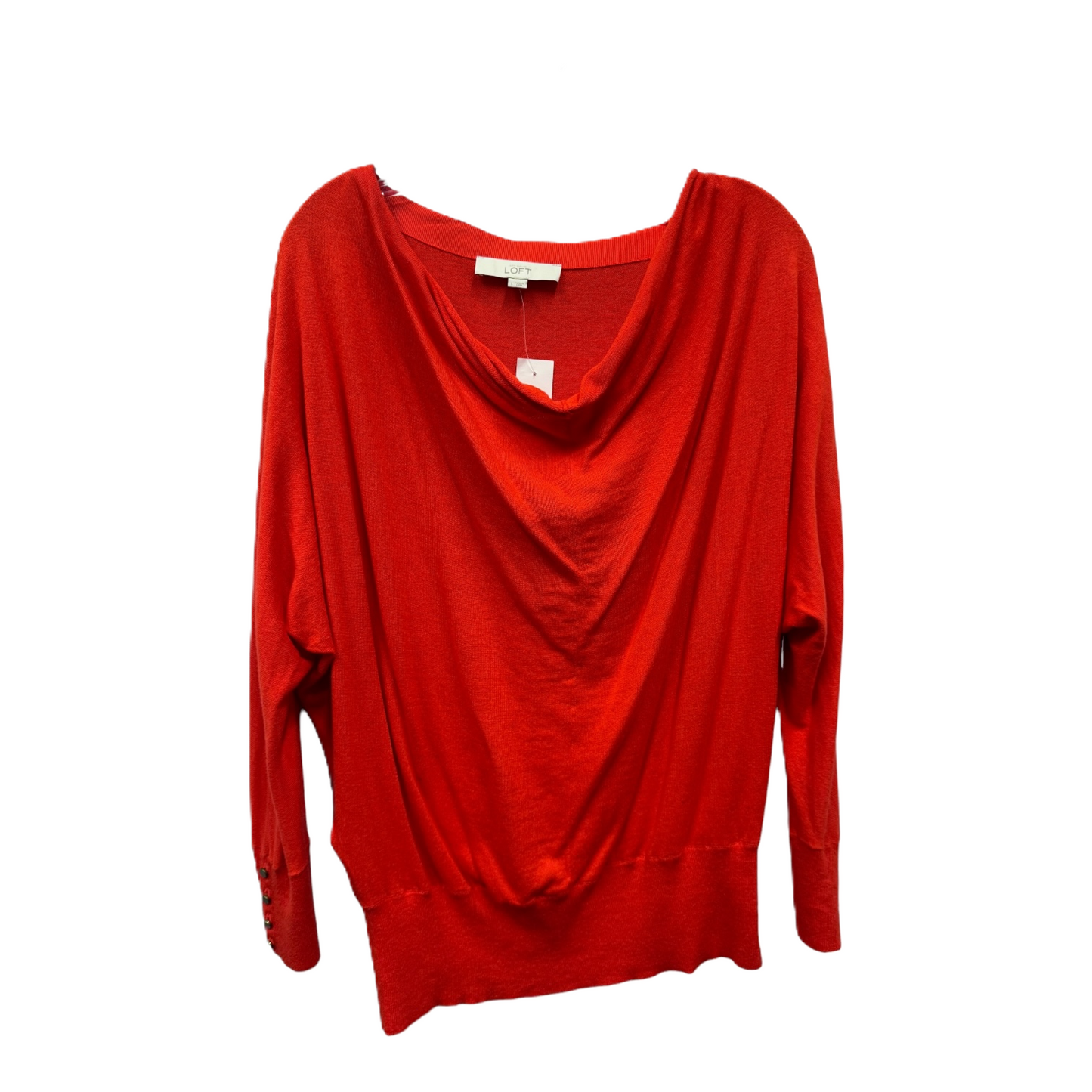 Top Long Sleeve By Loft In Red, Size: L