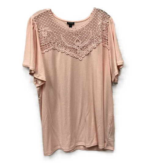 Top Short Sleeve By Torrid In Pink, Size: 3x