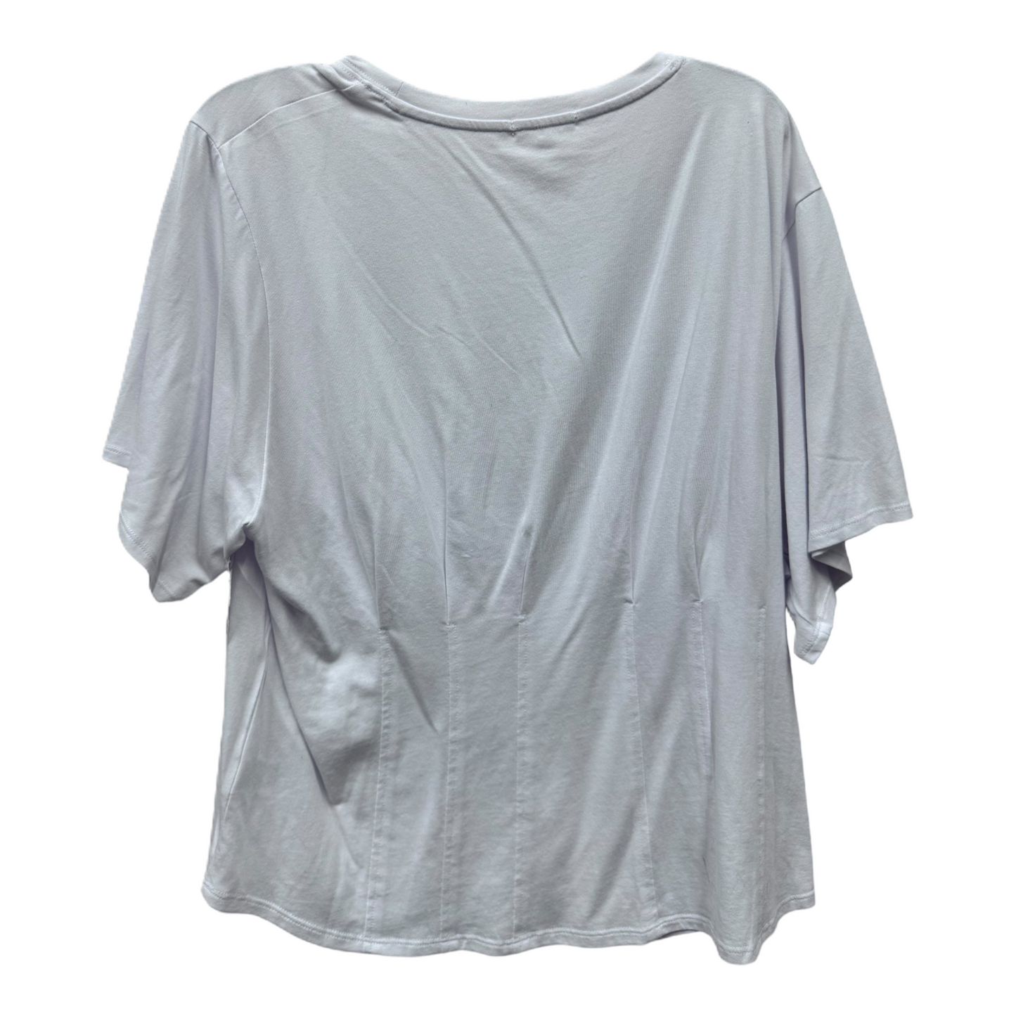 Top Short Sleeve By Good American In White, Size: 2x