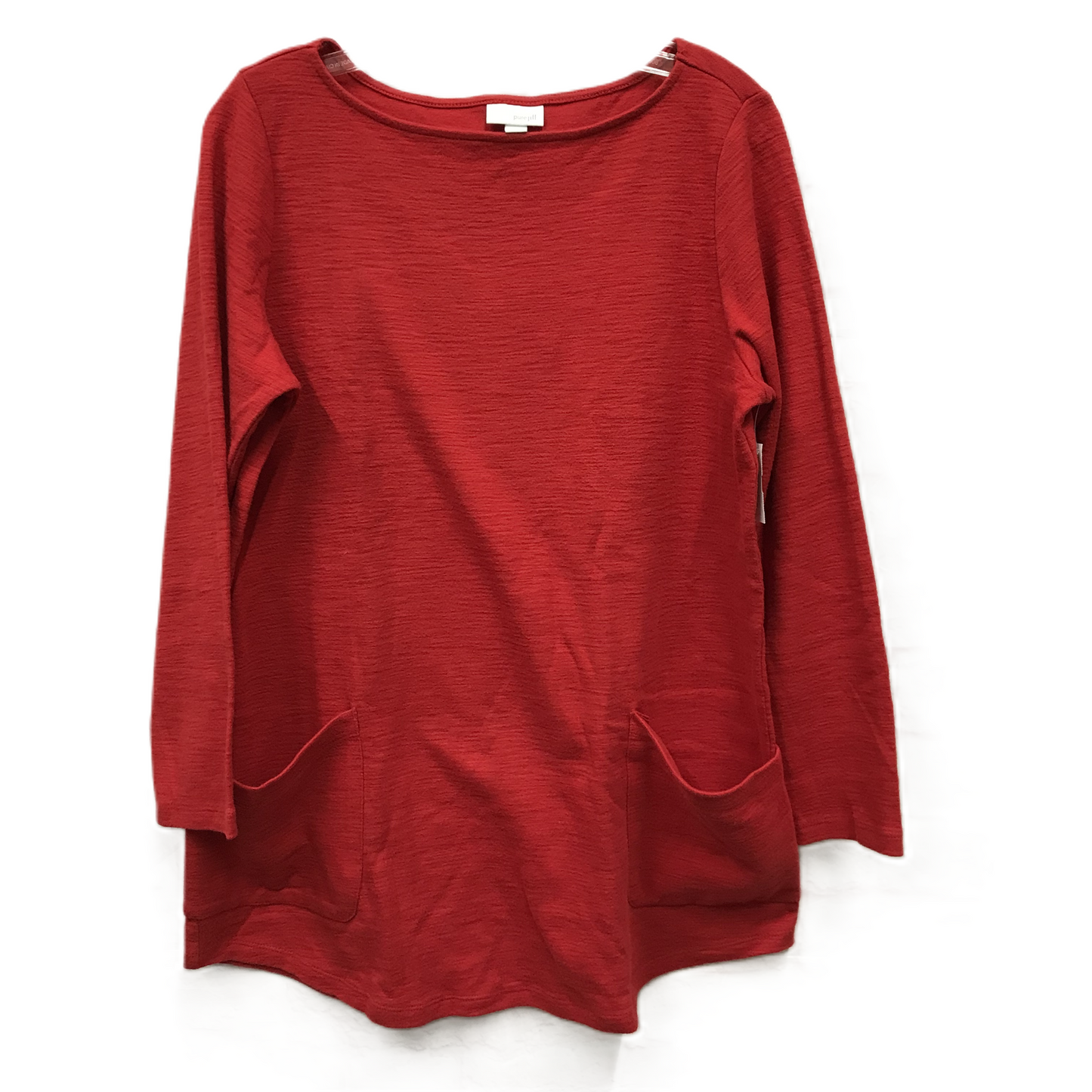 Top Long Sleeve By Pure Jill In Red, Size: M