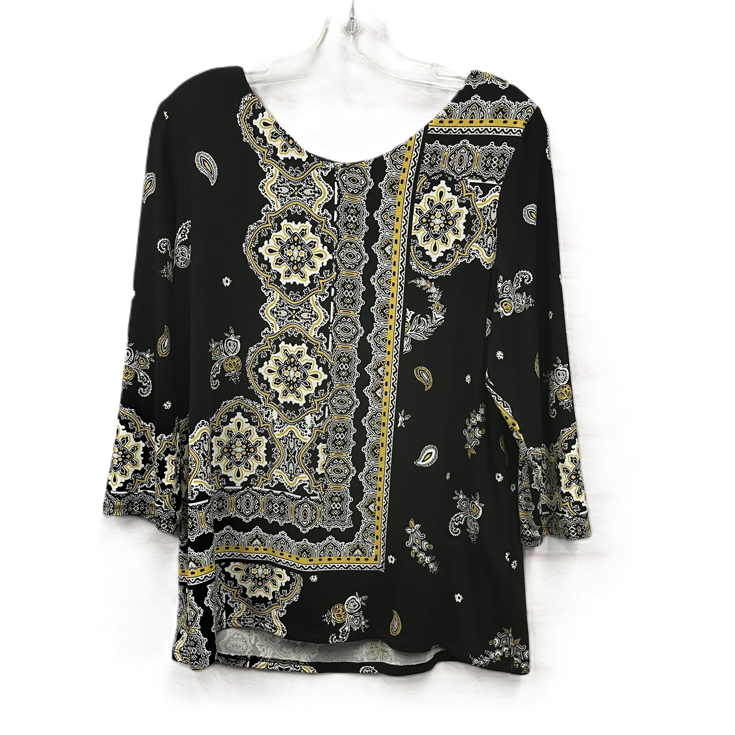 Top Long Sleeve By Chicos In Black, Size: L