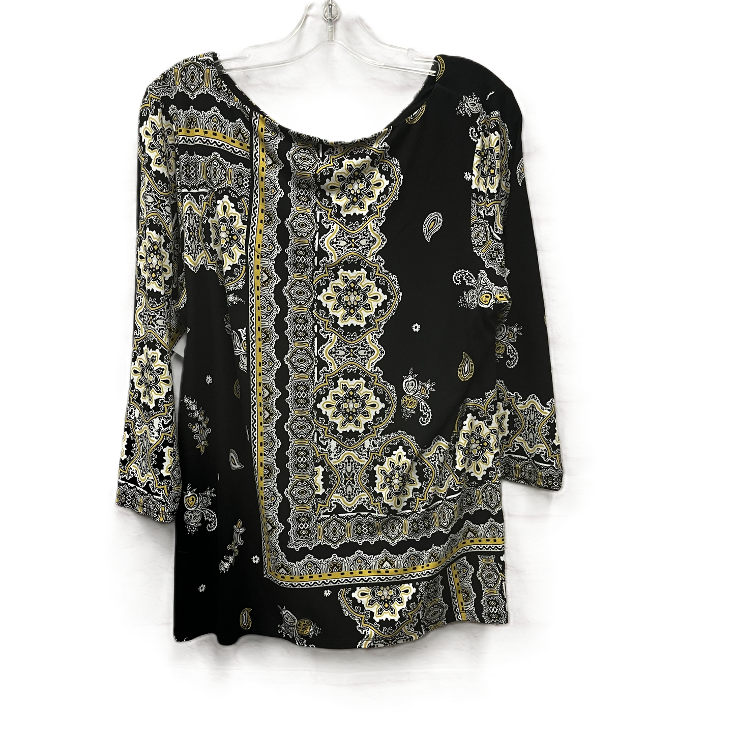 Top Long Sleeve By Chicos In Black, Size: L