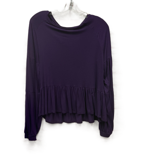 Top Long Sleeve By Hinge In Purple, Size: S