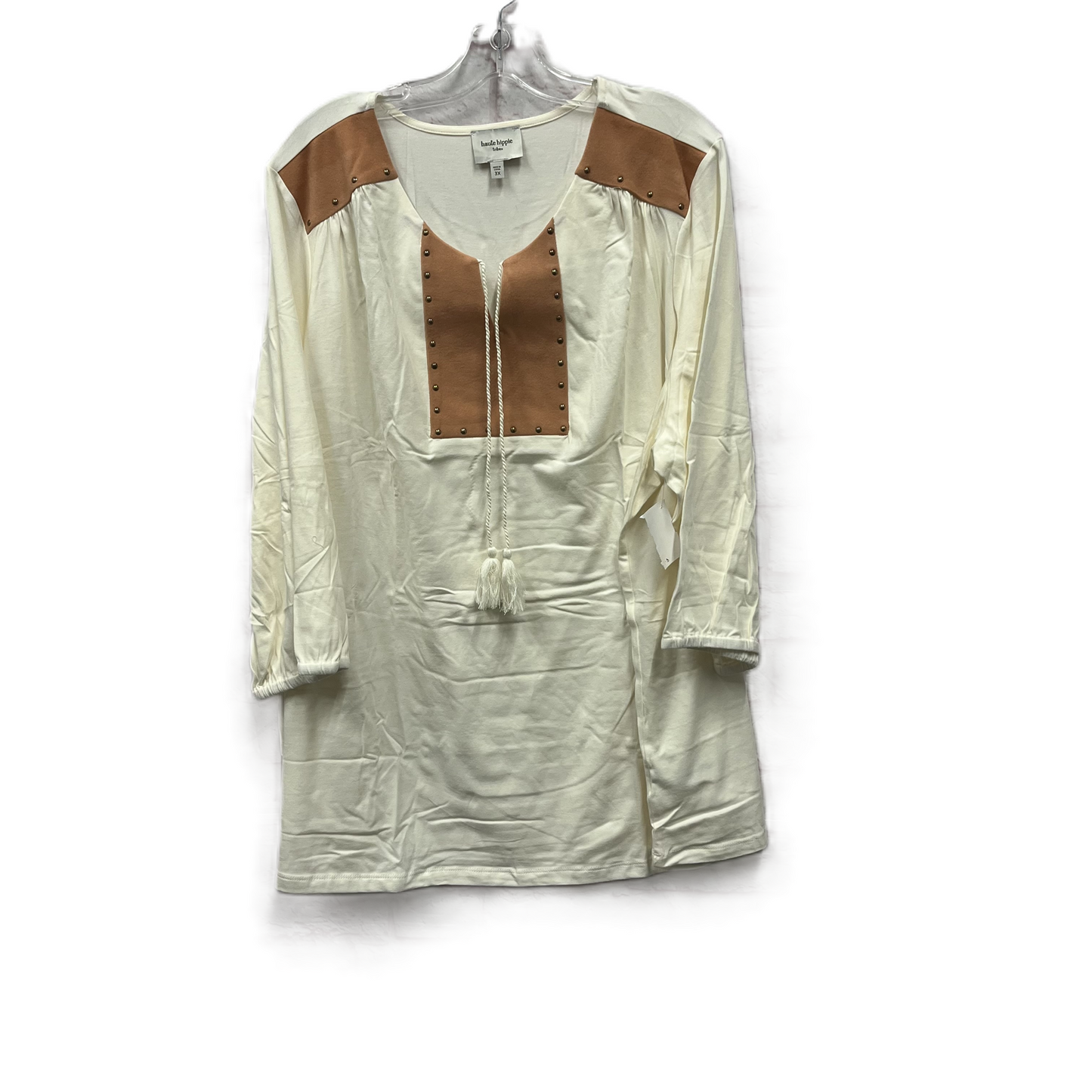 Top Long Sleeve By Haute Hippie In Cream, Size: 3x