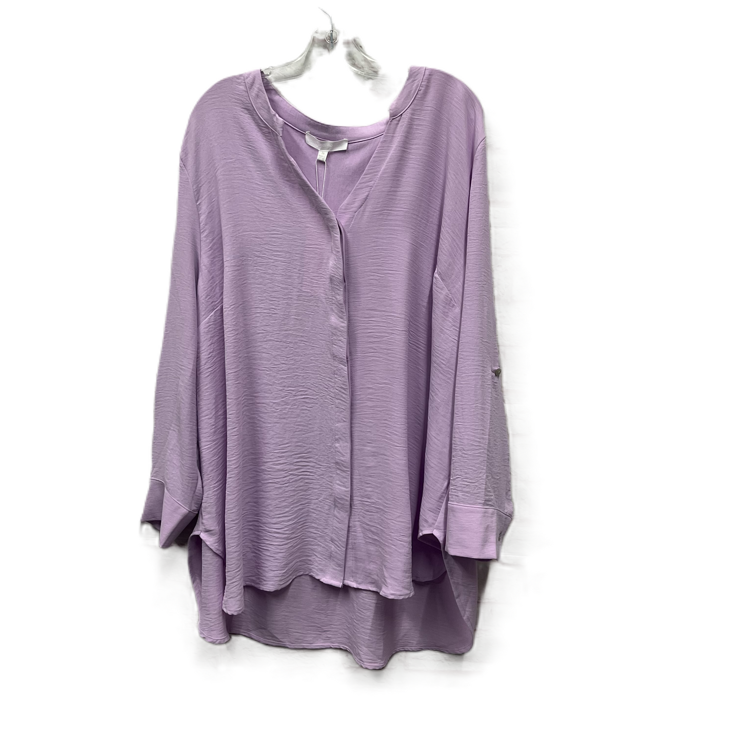 Top Long Sleeve By Adyson Parker In Purple, Size: 3x