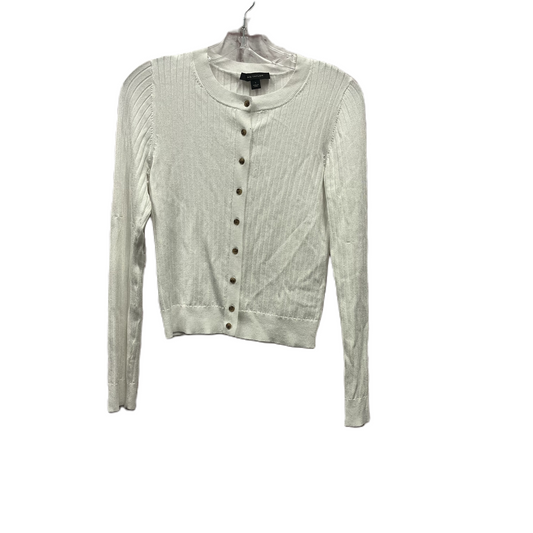 Sweater Cardigan By Ann Taylor In White, Size: S