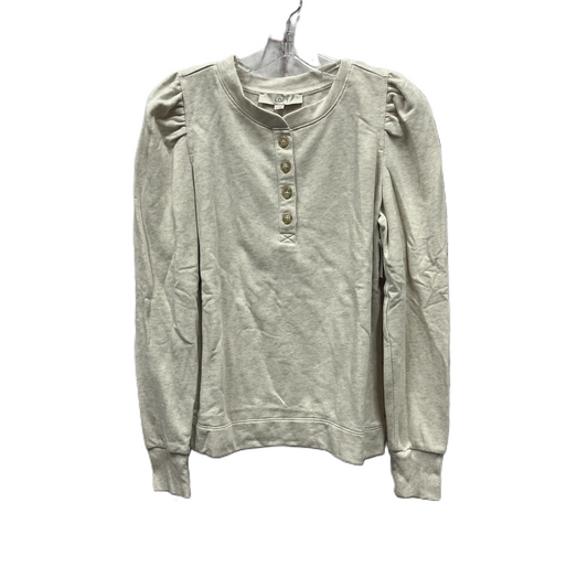 Top Long Sleeve By Loft In Tan, Size: S