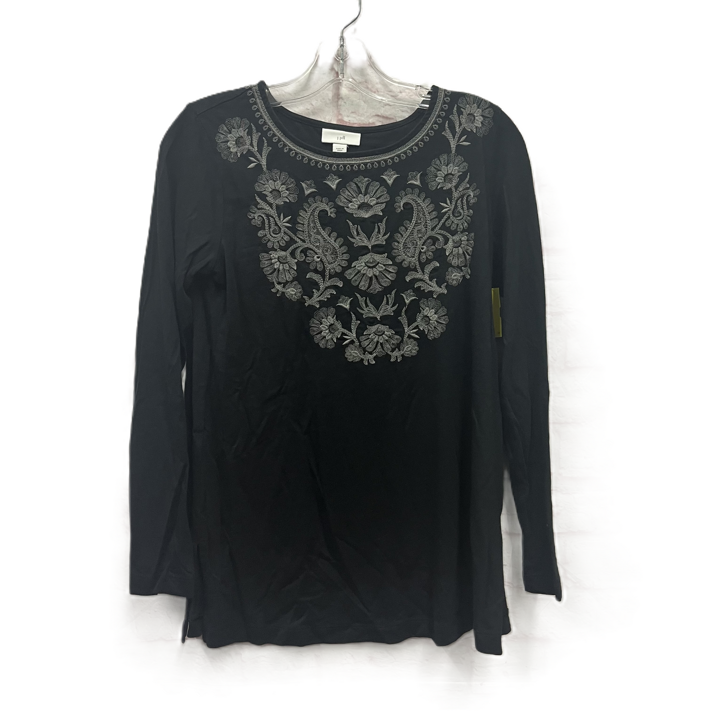 Top Long Sleeve By J. Jill In Black, Size: Xs