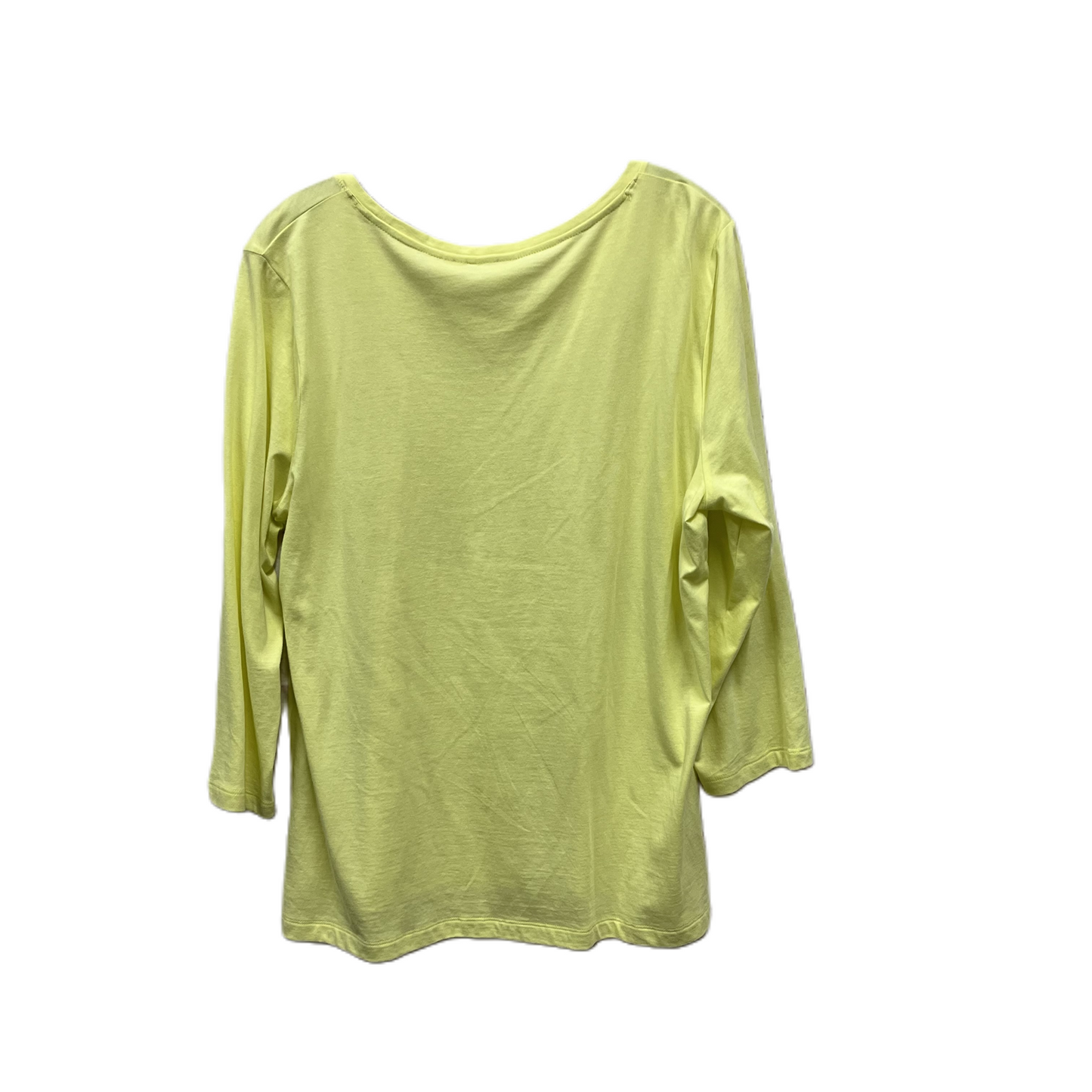 Top Long Sleeve By Zenergy By Chicos In Yellow, Size: L