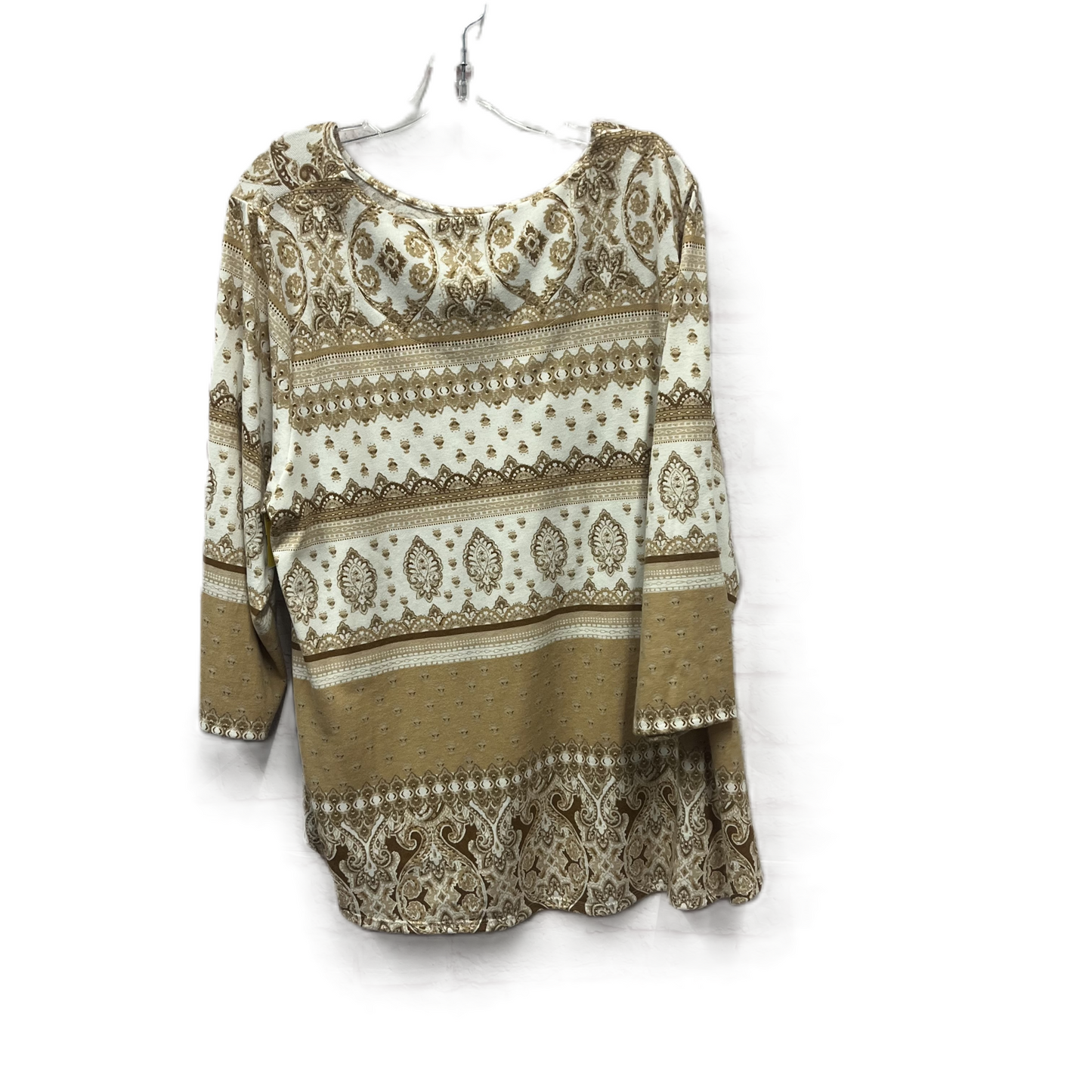 Top Long Sleeve By Ruby Rd In Brown, Size: 2x