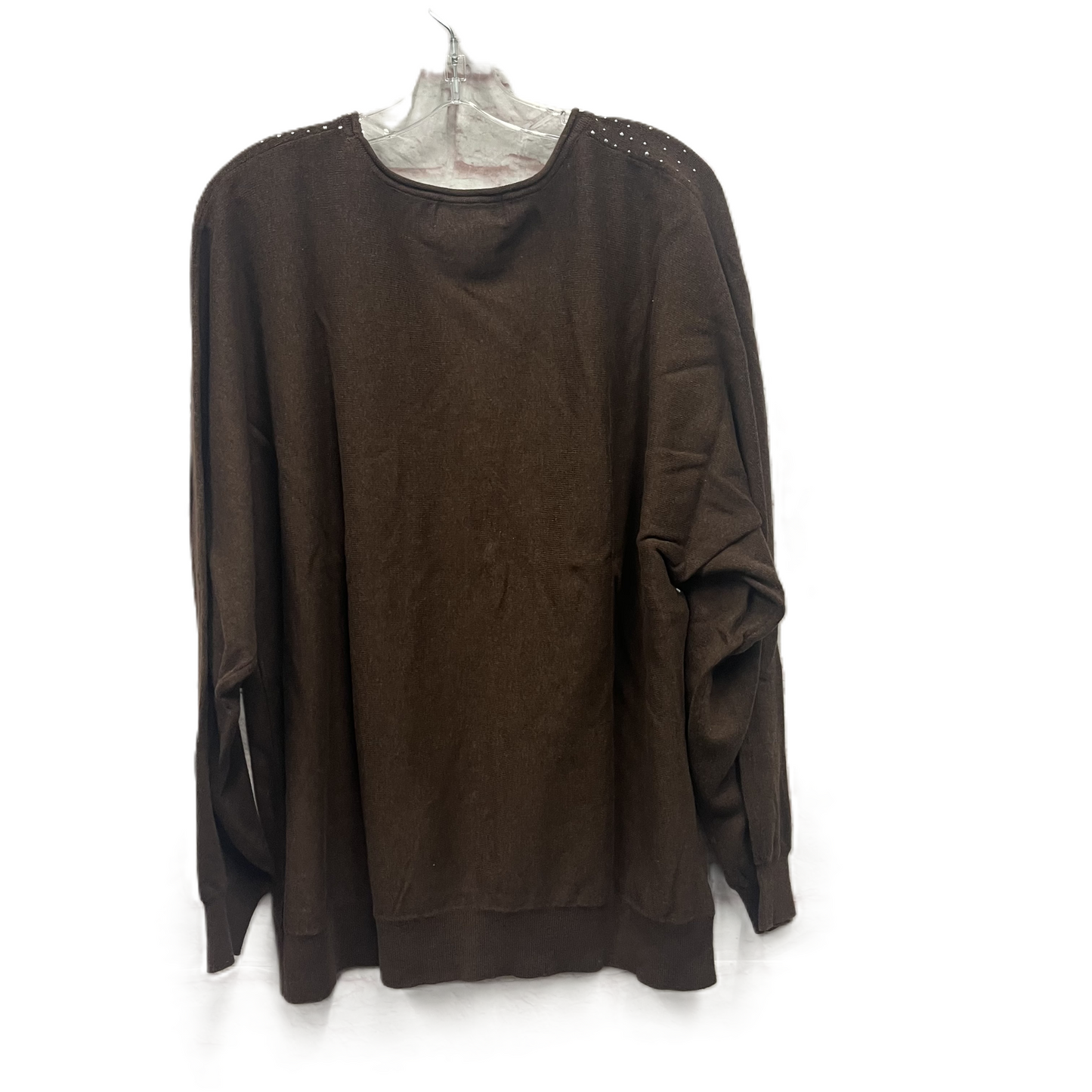 Sweater By Cathy Daniels In Brown, Size: 2x