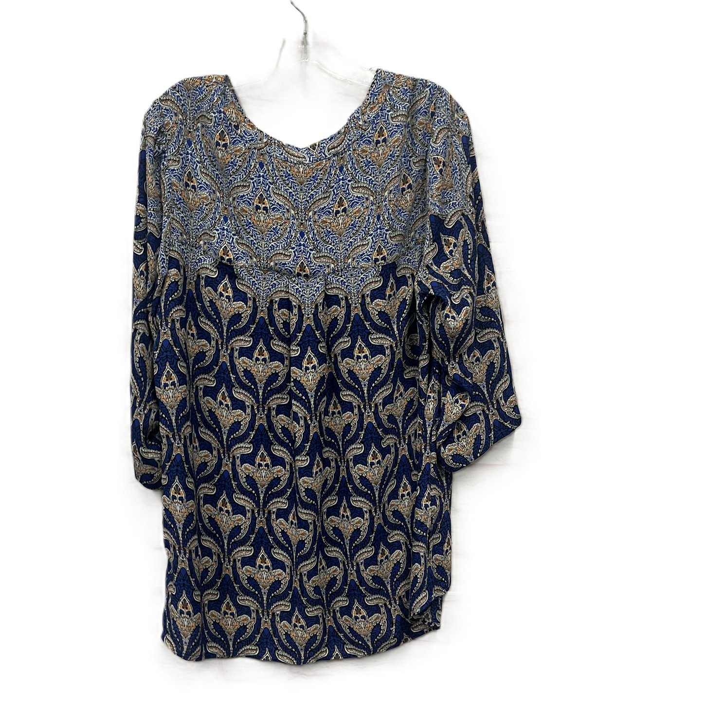 Top Long Sleeve By Rose And Olive In Blue, Size: 1x