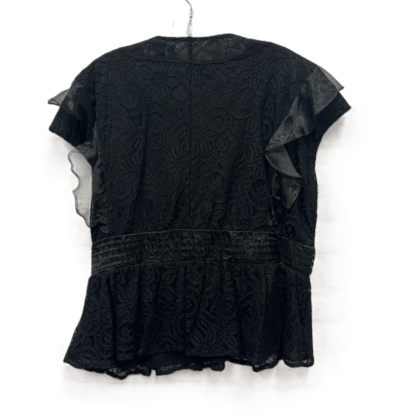 Top Short Sleeve By Express In Black, Size: Xl