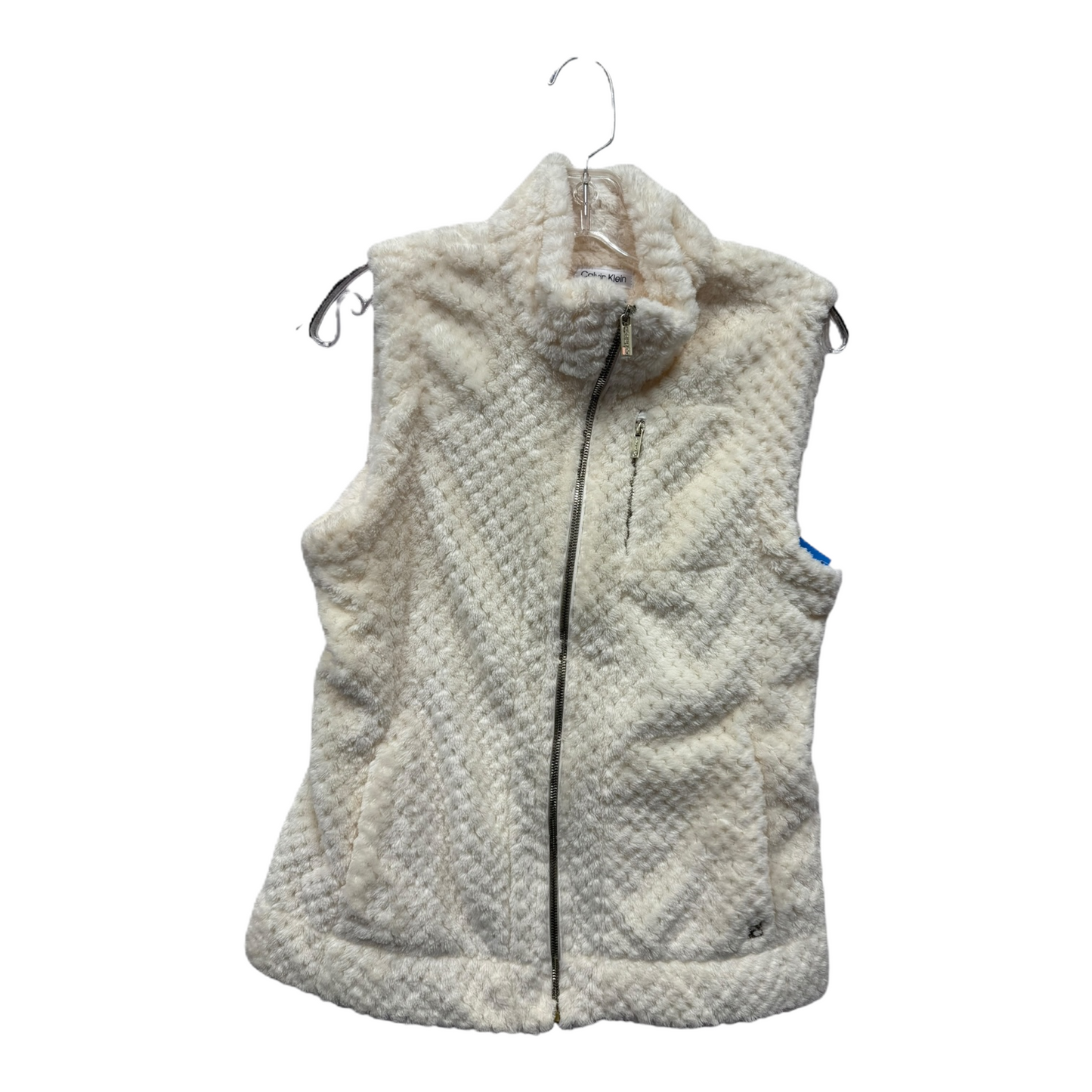 Vest Faux Fur & Sherpa By Calvin Klein In Cream, Size: S