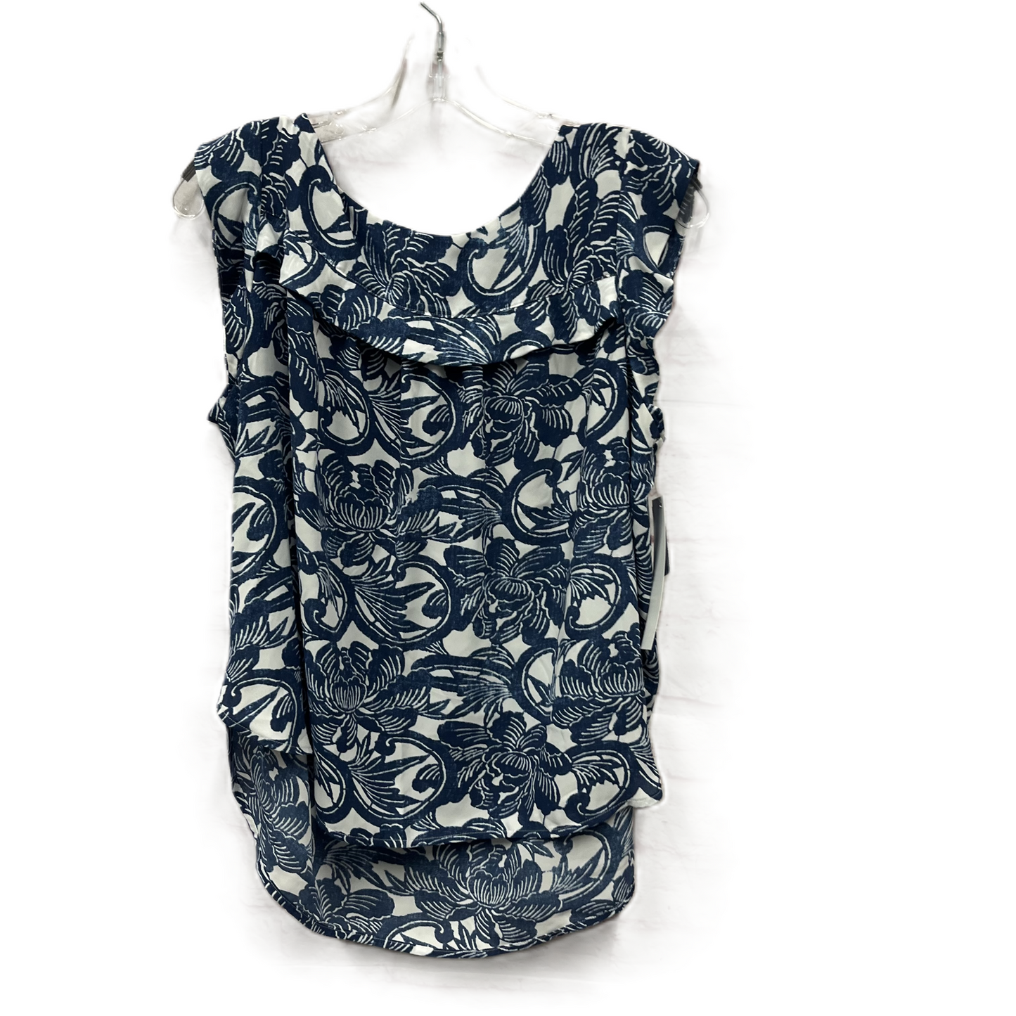 Top Short Sleeve By Loft In Blue, Size: Lp