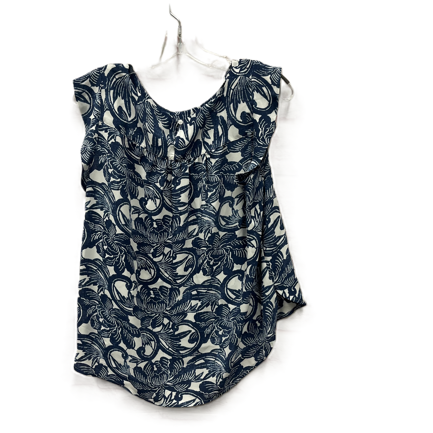 Top Short Sleeve By Loft In Blue, Size: Lp