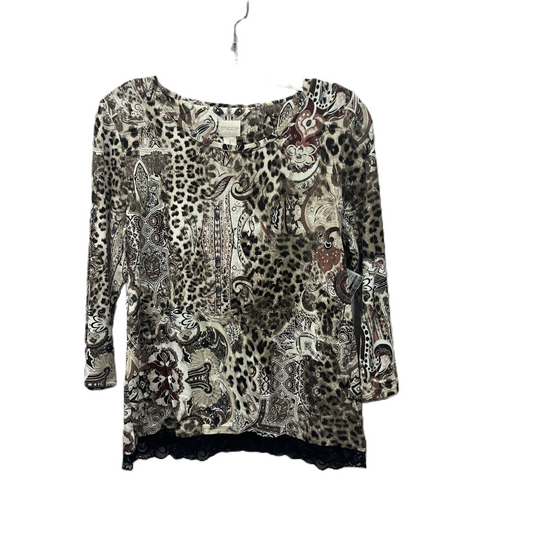 Top Long Sleeve By Chicos In Brown, Size: S