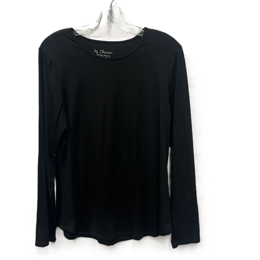 Top Long Sleeve Basic By Chicos In Black, Size: M