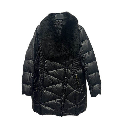 Coat Puffer & Quilted By Via Spiga In Black, Size: Xl