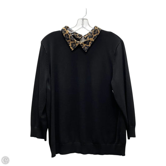 Sweater By Talbots In Blue & Brown, Size: Xlp