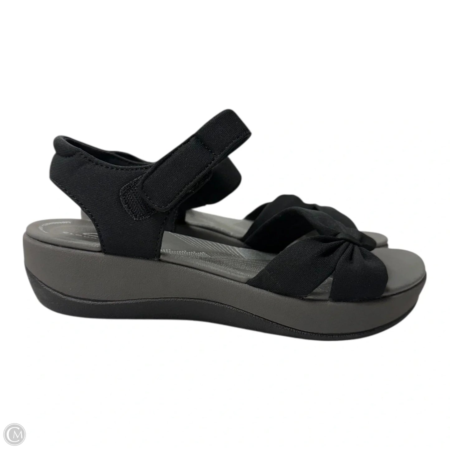 Sandals Flats By Clarks In Black, Size: 7.5