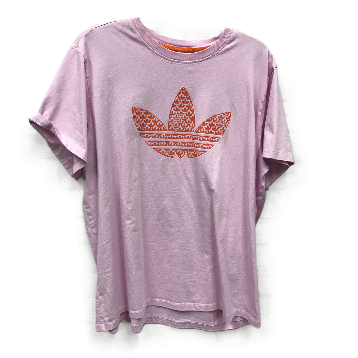 Pink Athletic Top Short Sleeve By Adidas, Size: Xl