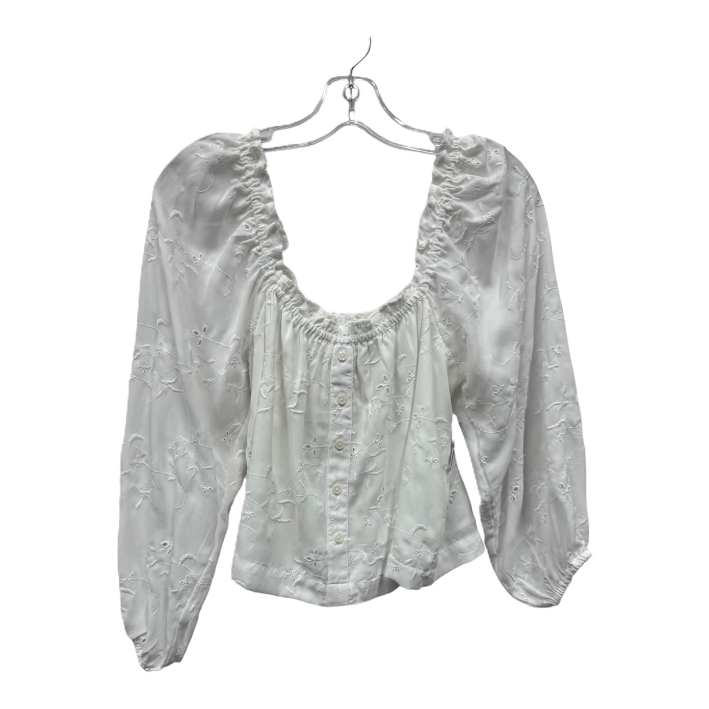 White Top Long Sleeve By American Eagle, Size: S