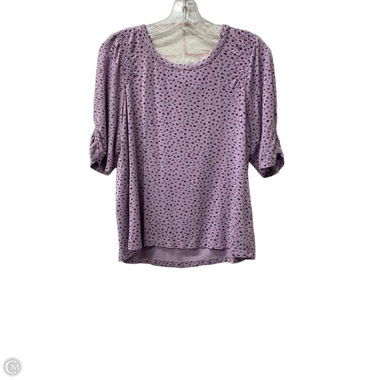 Top Short Sleeve By Democracy In Purple, Size: L