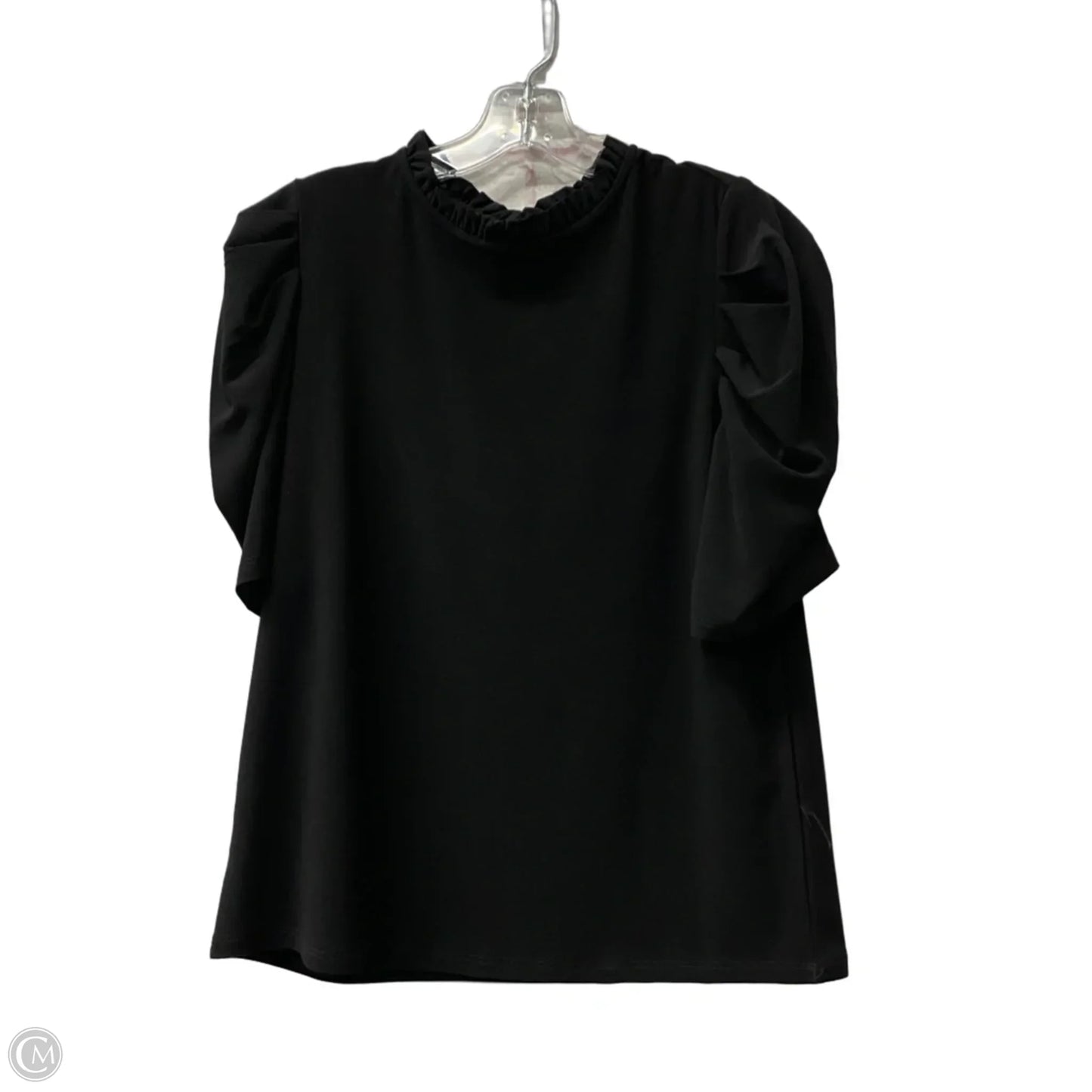 Top Short Sleeve By Cece In Black, Size: M