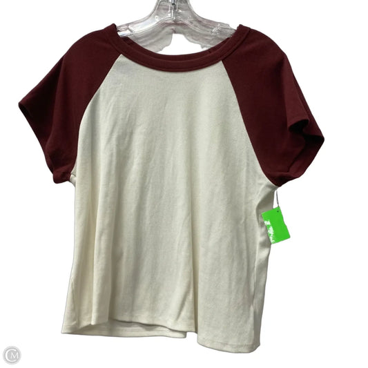 Top Short Sleeve By Old Navy In White, Size: 1x
