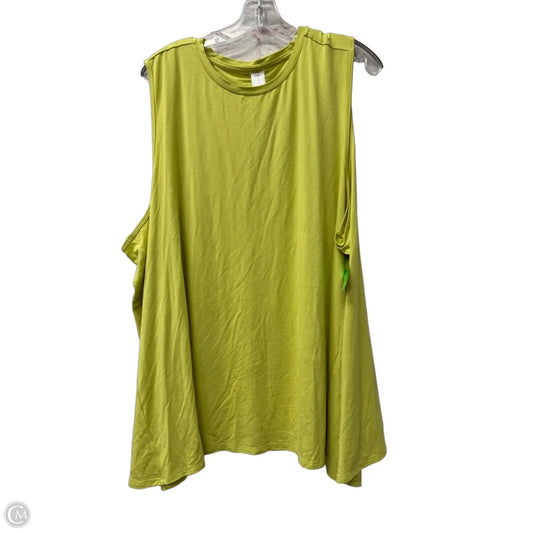 Top Sleeveless By Clothes Mentor In Yellow, Size: 3x