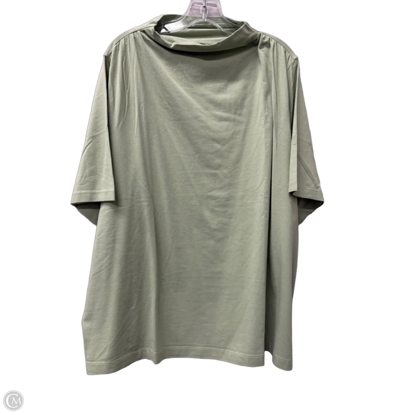 Top Short Sleeve By Peace Love World In Green, Size: 3x