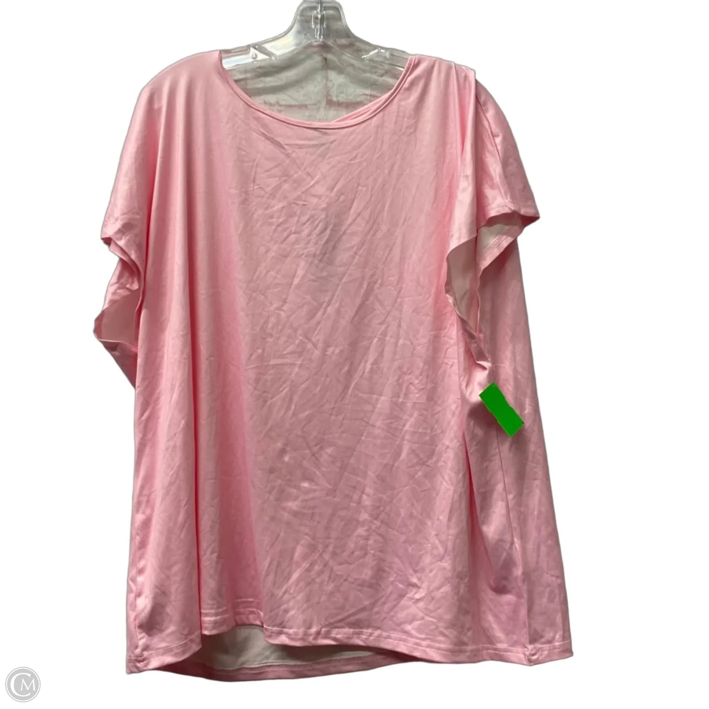 Top Short Sleeve By Emery Rose In Pink, Size: 2x
