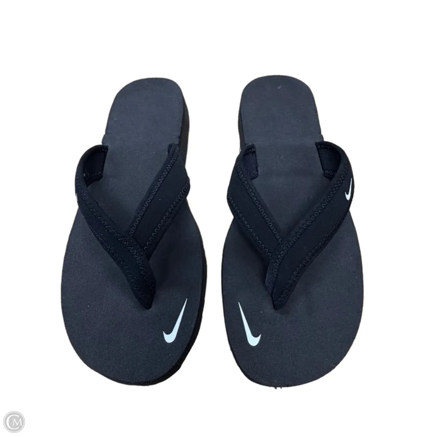 Sandals Flip Flops By Nike In Black, Size: 7