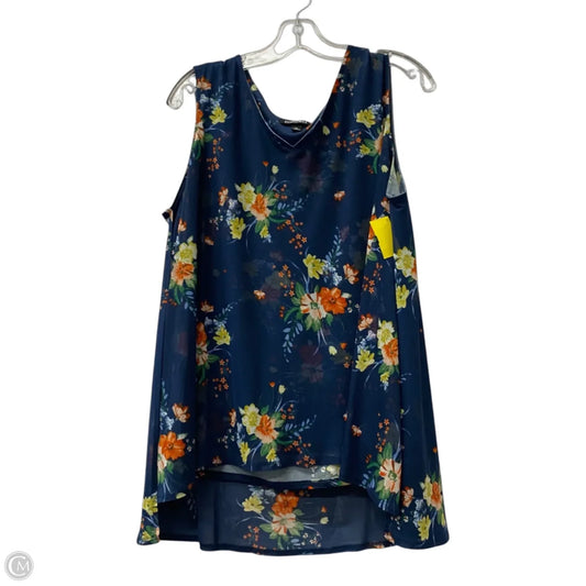 Top Sleeveless By Roz And Ali In Blue, Size: Xl