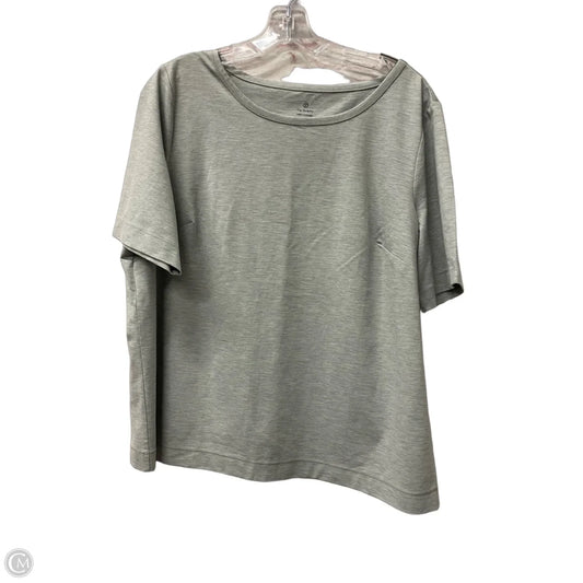 Top Short Sleeve Basic By Talbots In Grey, Size: 1x