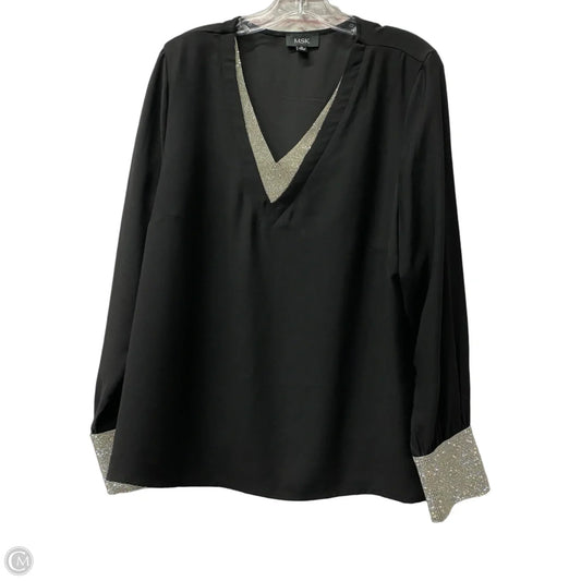 Top Long Sleeve By Msk In Black, Size: Xl