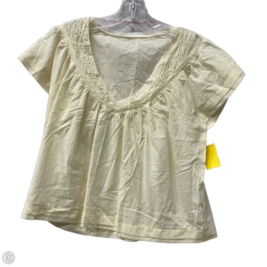 Top Short Sleeve By Shein In Tan, Size: S