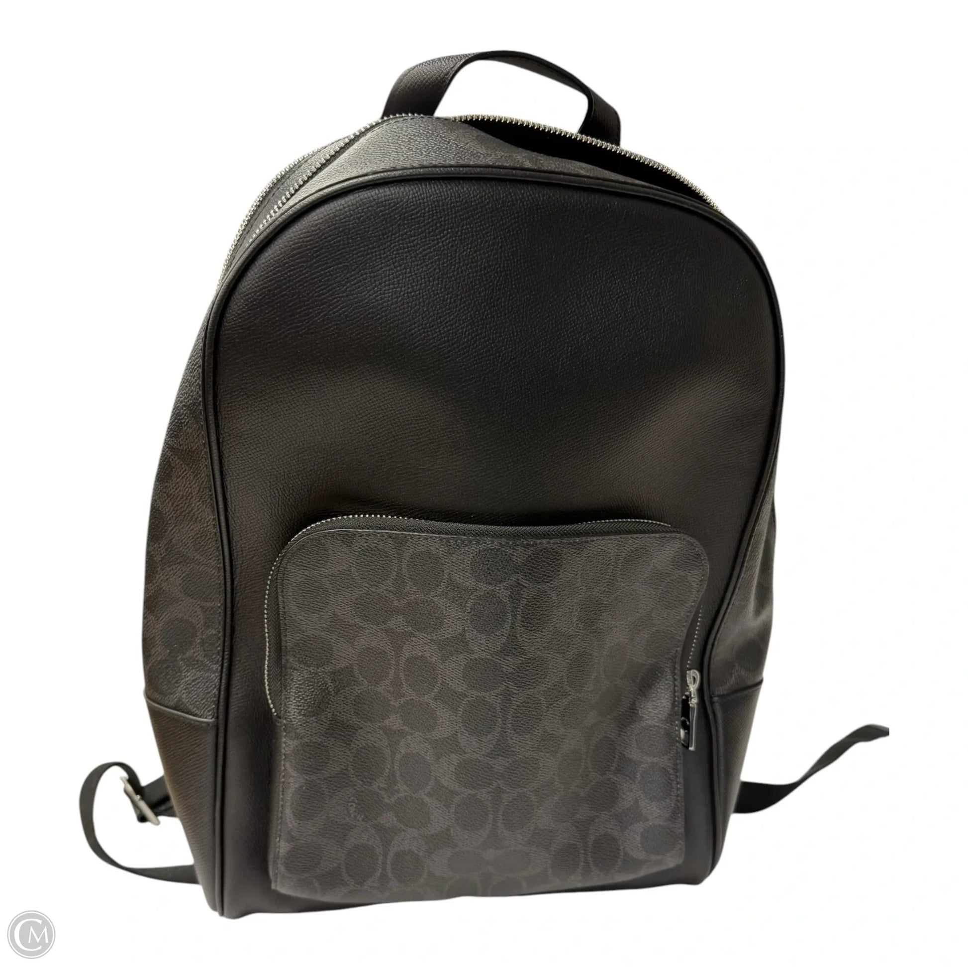coach black large backpack Designer By Coach, Size: Crafted of refined pebble leather and smooth calf leather Coach 5669 Large Refined Pebbled