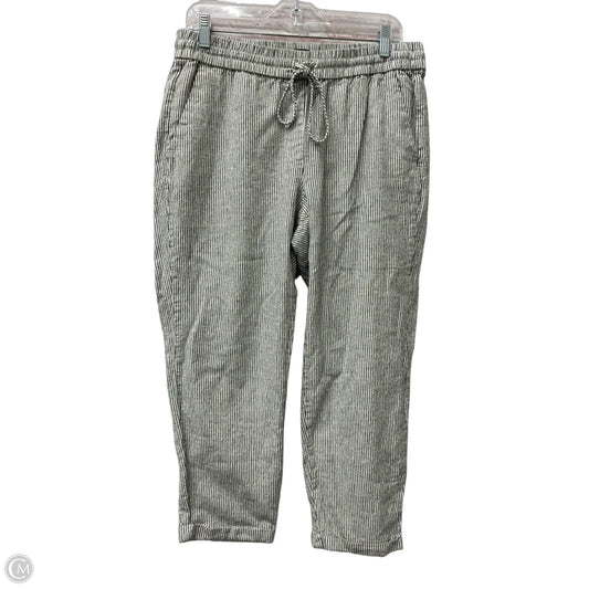 Pants Linen By J. Crew In Grey & White, Size: 12